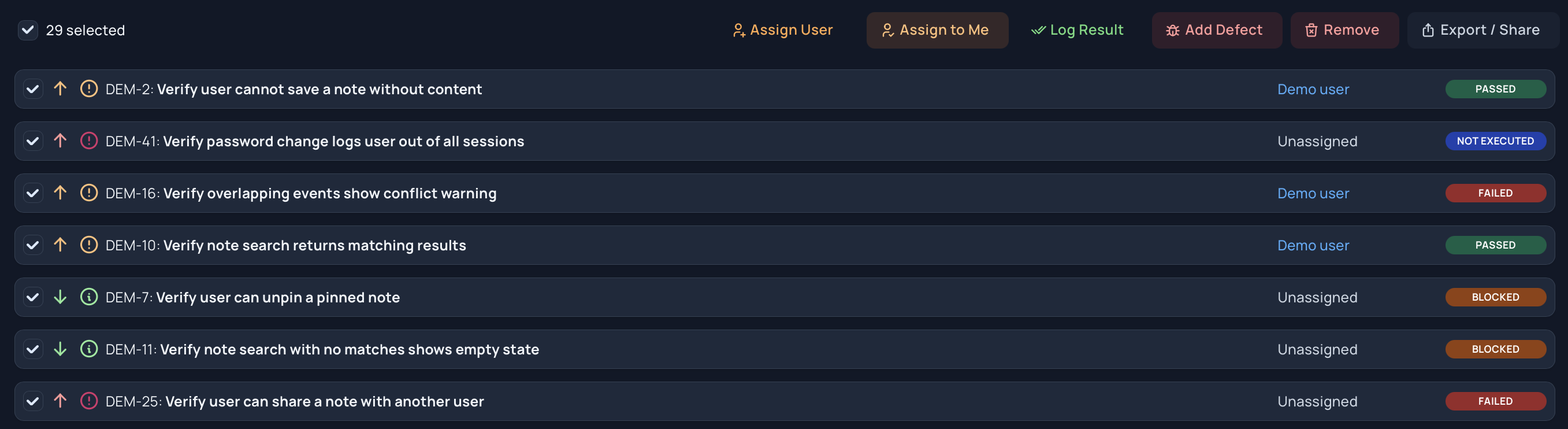 Execution Options